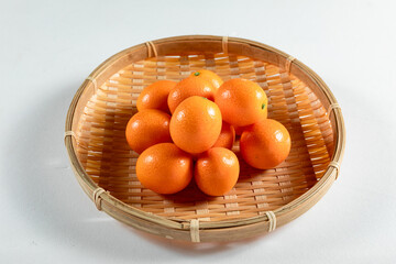大玉きんかん　かご盛り　金柑　kumquat