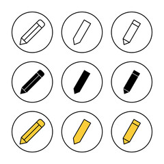 Pencil icon set vector. pen sign and symbol. edit icon vector