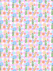 Floral seamless pattern, with simple pretty small flowers, little floral liberty seamless texture background.