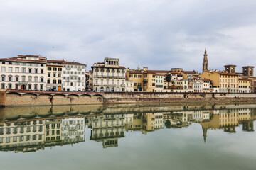 Embankment of Arno River in Florence, Italy