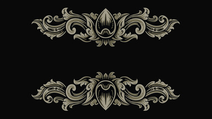 Elegant Wedding Element Border Ornament