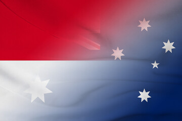 Indonesia and Australia government flag international contract AUS IDN