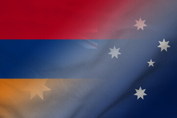 Armenia and Australia political flag transborder negotiation AUS ARM