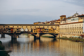 Embankment of Arno River in Florence, Italy