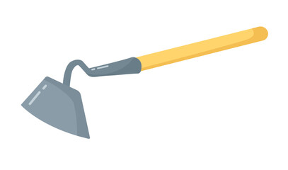 Vector darden hoe, agriculture tool cartoon isolated on white background. Tool for horticulture, agriculture, farming