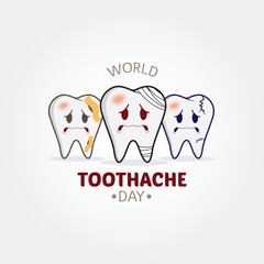World Toothache Day Vector Illustration. Raise awareness about dental hygiene and the importance of regular dental checkups to prevent toothaches. flat style design vector illustration.
