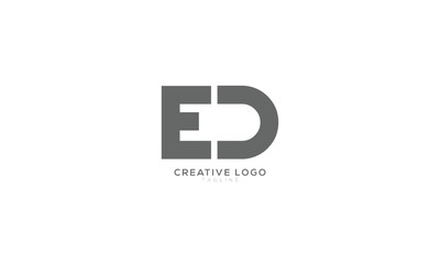 ED Abstract initial monogram letter alphabet logo design