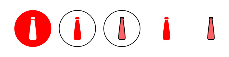 Bottle icon set illustration. bottle sign and symbol