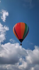 Fototapeta na wymiar hot air balloon in sky