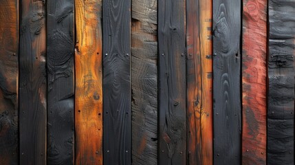 Vintage Wooden Wall Texture with Weathered Fence