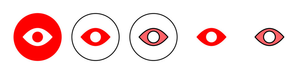Eye icon set illustration. Eye sign and symbol. Look and Vision icon.