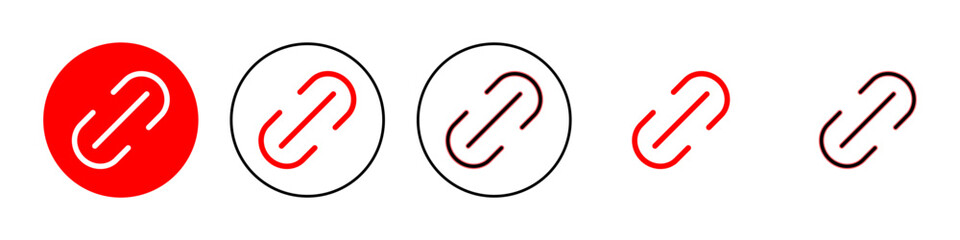 Link icon set illustration. Hyperlink chain sign and symbol