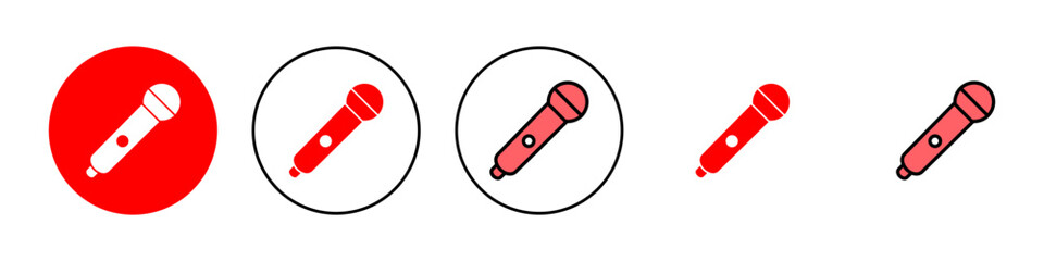 Microphone icon vector illustration. karaoke sign and symbol