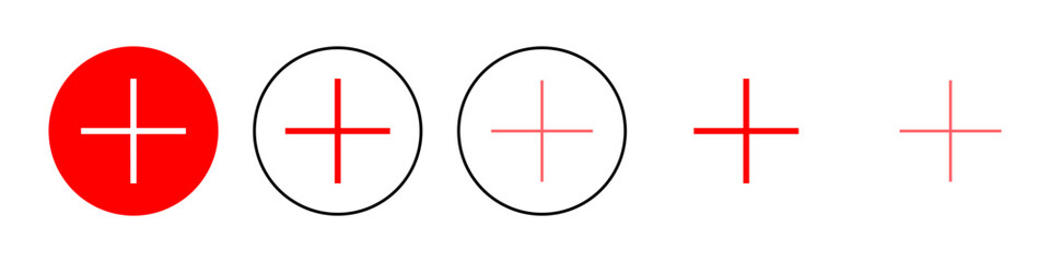 Fototapeta premium Play Icon set illustration. Play button sign and symbol