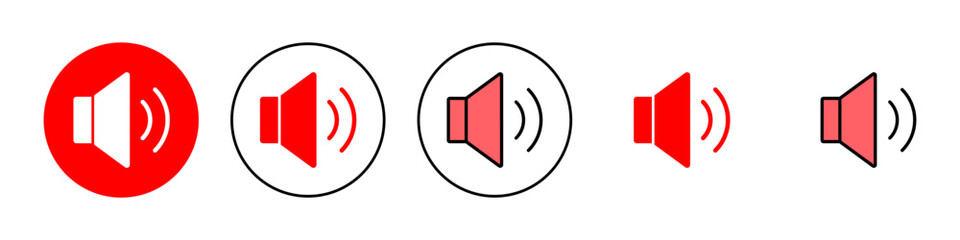 Speaker icon set illustration. volume sign and symbol. loudspeaker icon. sound symbol