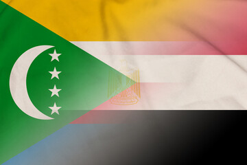 Comoros and Egypt national flag international contract EGY COM