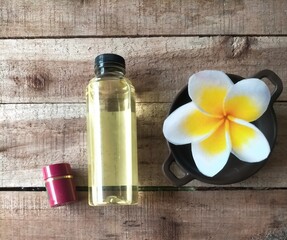 spa still life with frangipani
