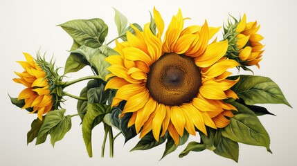 illustration of a yellow sunflower