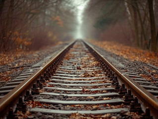 railroad tracks in the distance