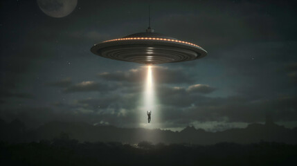 Terrifying Alien Abduction by Gray UFO - ufo in the night