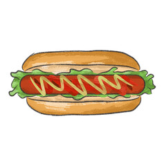hotdog illustration