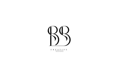 Alphabet letters Initials Monogram logo BB B