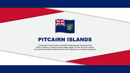 Pitcairn Islands Flag Abstract Background Design Template. Pitcairn Islands Independence Day Banner Cartoon Vector Illustration. Pitcairn Islands Vector