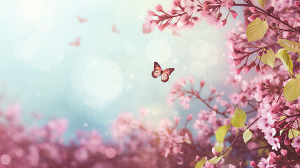 Fototapeta premium Spring background / banner / frame / card