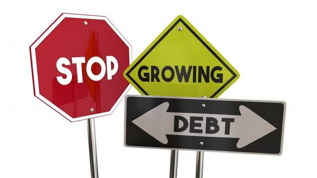 Stop Growing Debt Reduce Credit Card Bills Interest Lower Payments Consolidate 3d Animation