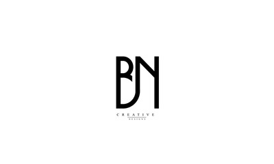  Alphabet letters Initials Monogram logo BN NB B N