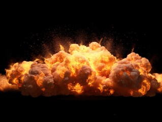 Big explosion effect, realistic explosions boom, realistic fire explosion isolated black background 