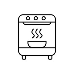 oven icon. flat liner illustration, vector trendy style oven icon on white background..eps