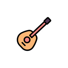 Band Banjo Concert Filled Outline Icon