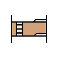 Bed Bunkbeds Home Filled Outline Icon