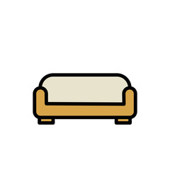Couch Fabric Home Filled Outline Icon
