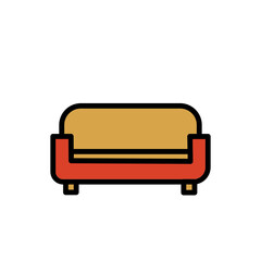 Couch Fabric Home Filled Outline Icon