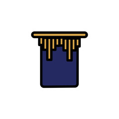 Curtain Decor Fabric Filled Outline Icon