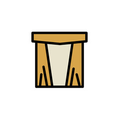 Curtain Decor Fabric Filled Outline Icon