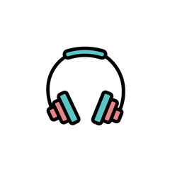 Audio Earphone Music Filled Outline Icon