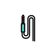 Audio Jack Music Filled Outline Icon