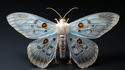 Moth Scales The tiny scales on the wings of a moth, showcasing the intricate patterns that...