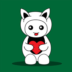 Cute cartoon characters with various expressions. Kawaii cartoon characters. Editable character color 