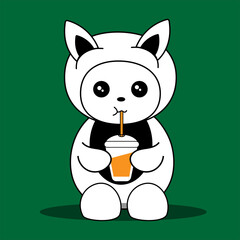 Cute cartoon characters with various expressions. Kawaii cartoon characters. Editable character color 