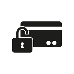 Secure payment card icon. Vector illustration. EPS 10.