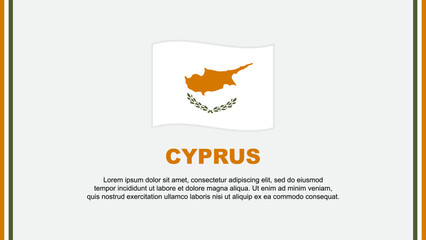Cyprus Flag Abstract Background Design Template. Cyprus Independence Day Banner Social Media Vector Illustration. Cyprus Cartoon