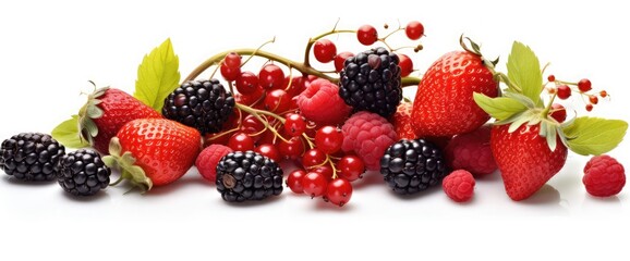 Isolated berries over white