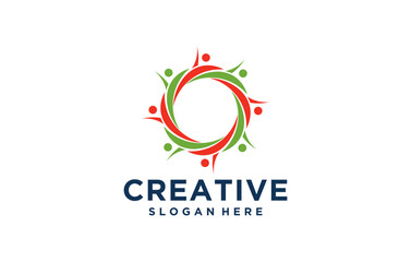 community life people logo design