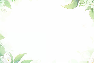 green leaves frame