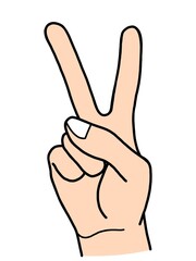 ピース　右手