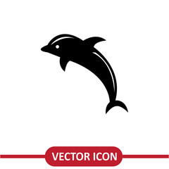 Dolphin vector simple illustration on white background..eps